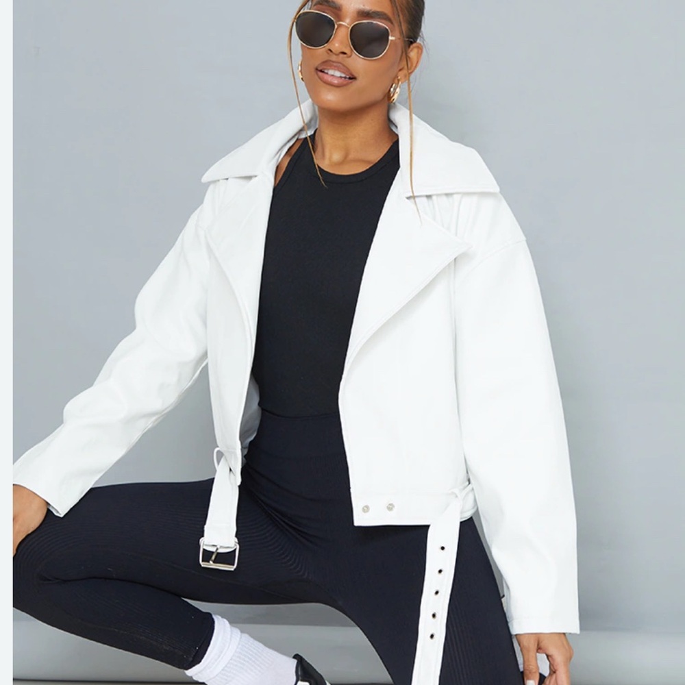 Pretty Little Thing Faux Leather oversize jacket